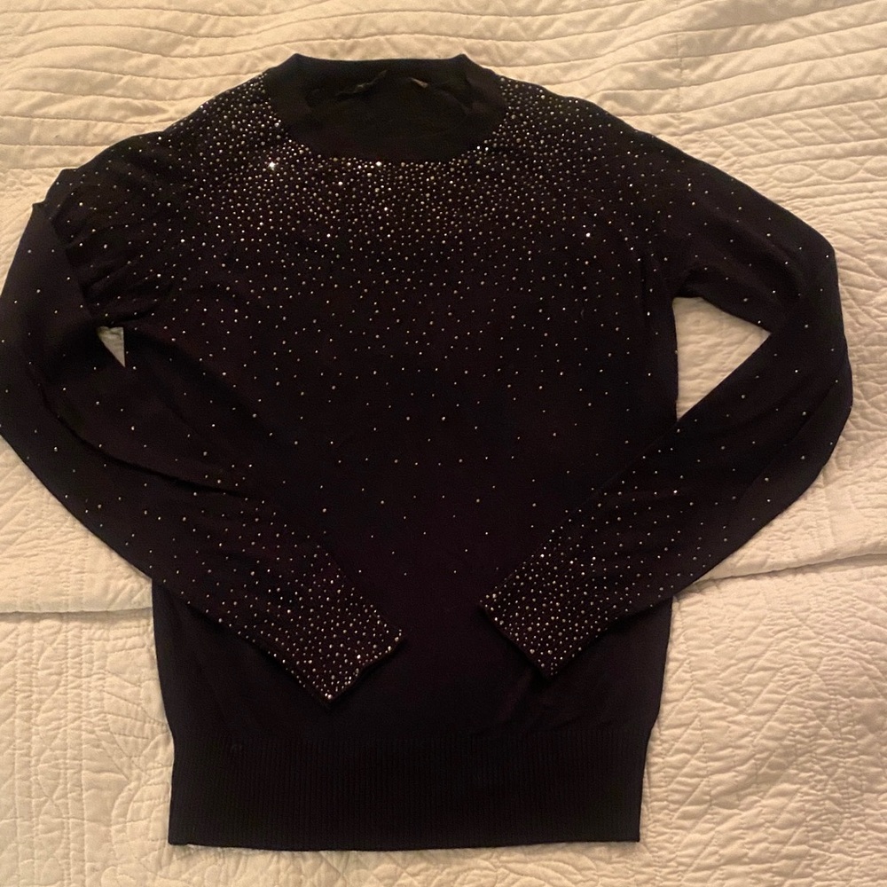 Ted Baker London Black Sweater with Sparkling Accents Size 1